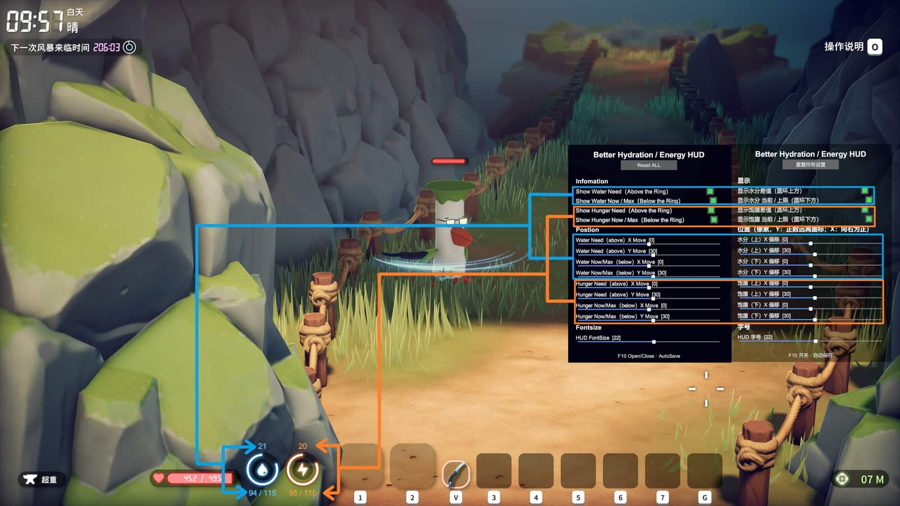 Escape From Duckov Better Hydration Energy HUD 2