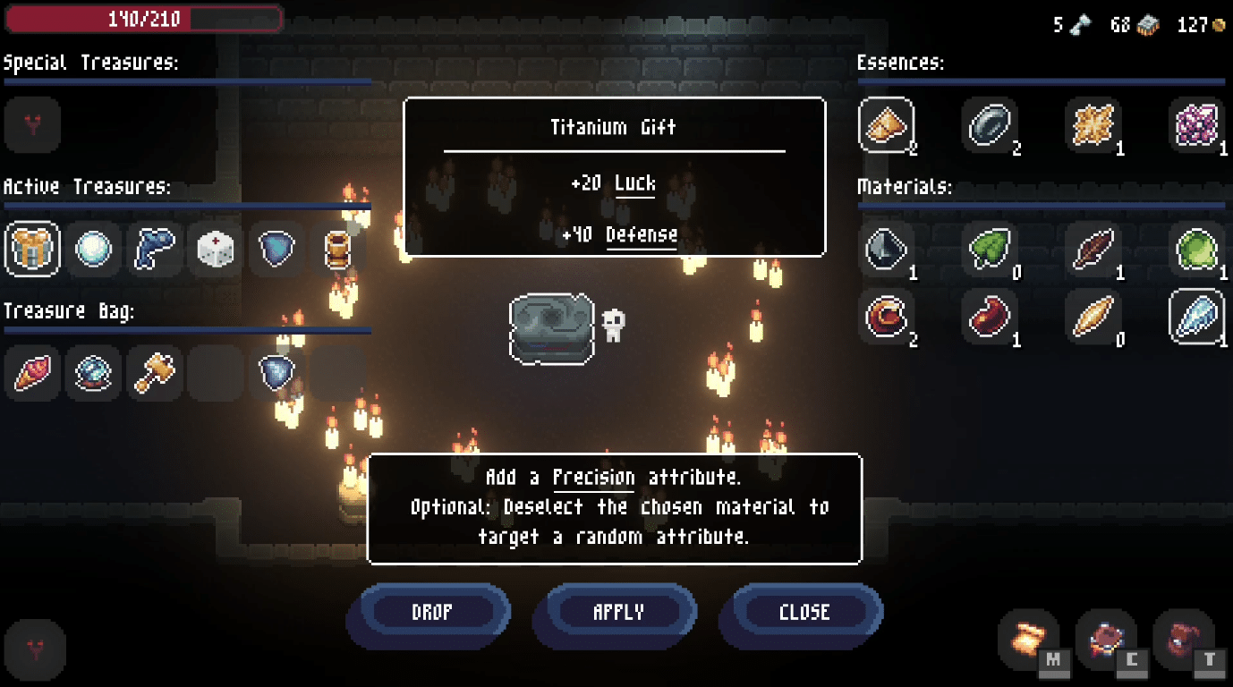 Roguefall 武器與寶藏系統