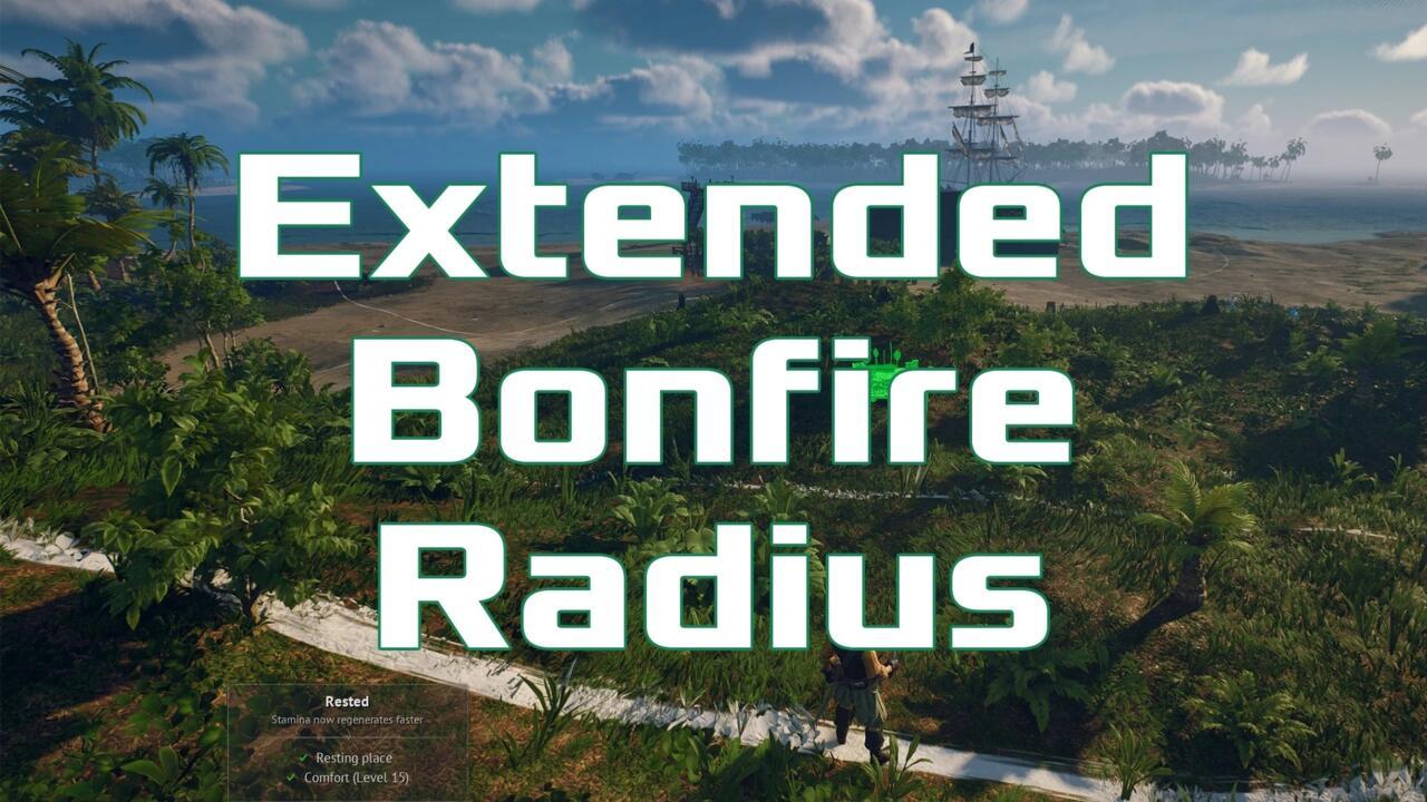 風啟之旅-Extended Bonfire Radius MOD-基地建造範圍擴大畫面