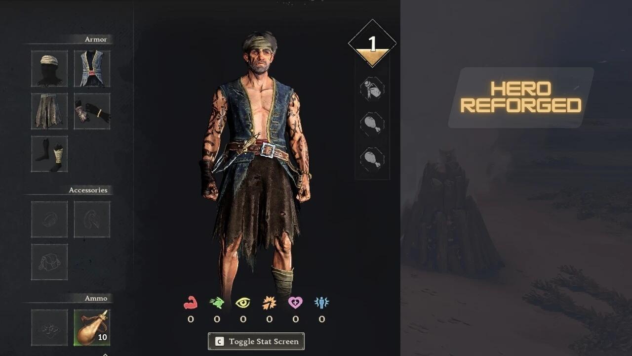 風啟之旅-Hero Reforged MOD-角色裝備與數值介面