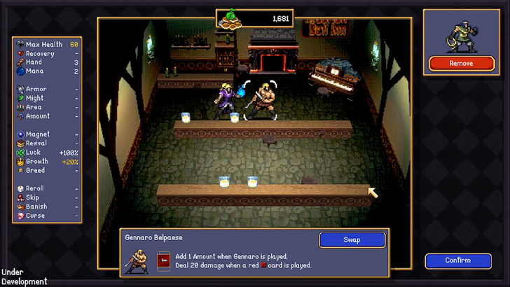 吸血鬼爬行者村莊酒吧——角色技能客製化系統