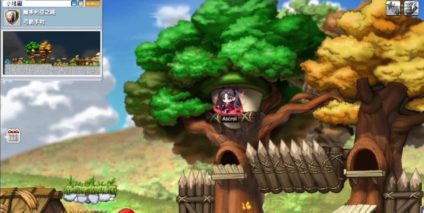 楓之谷 Artale 弓箭手村樹屋（空屋）地圖全覽截圖