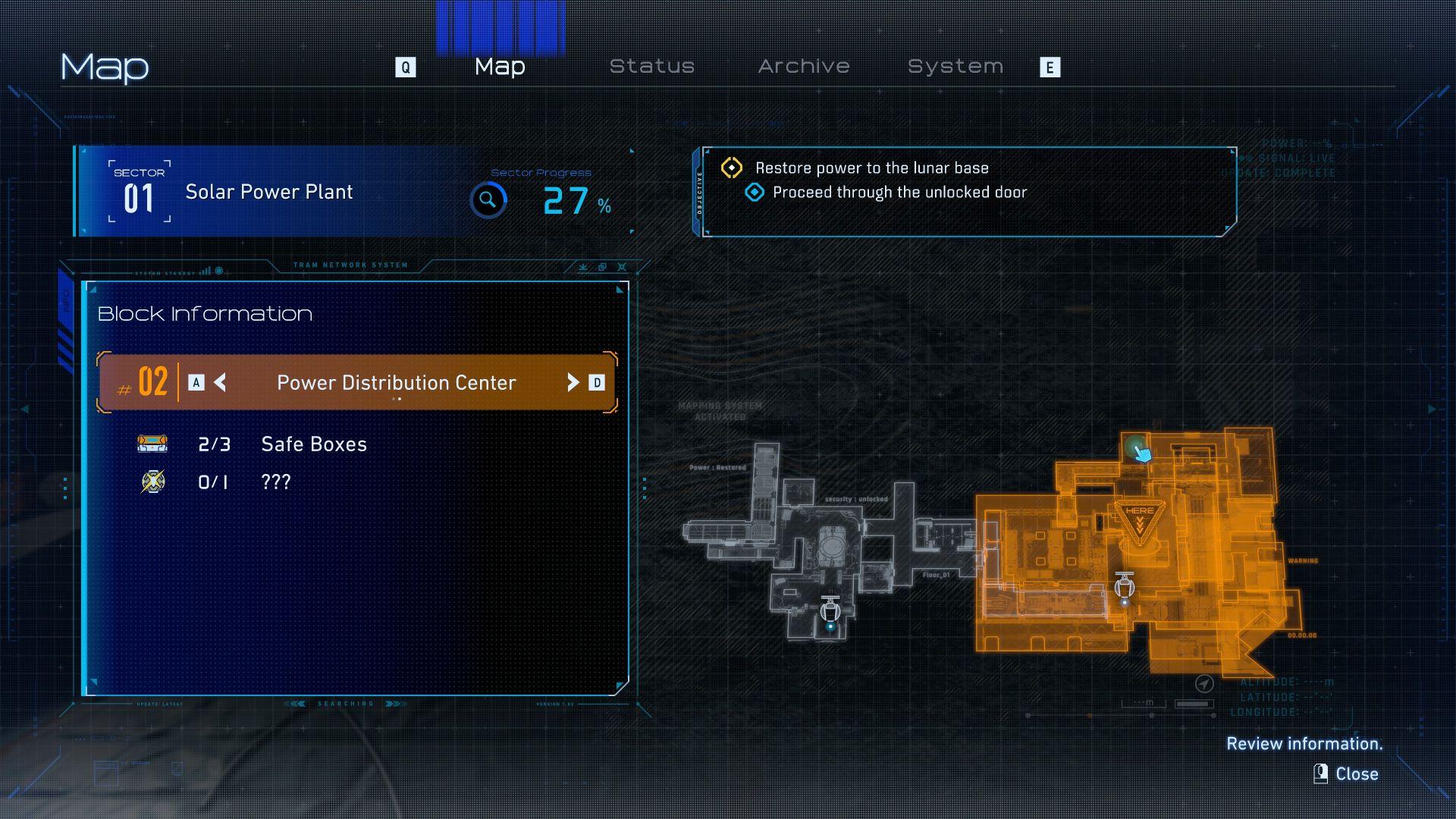 人機迷網 PRAGMATA 迷你阿艙 #01 配電中心 地圖位置