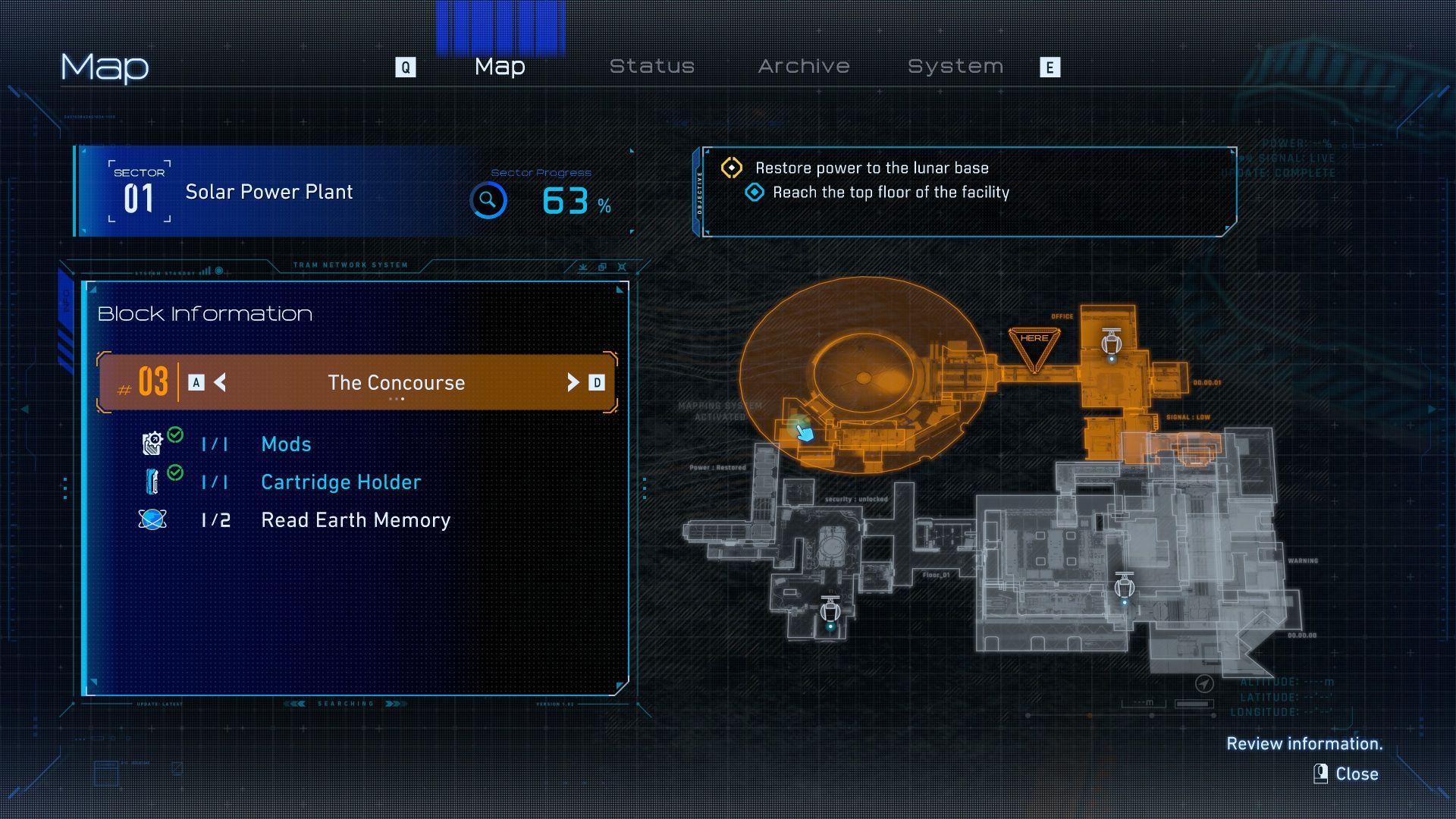 人機迷網 PRAGMATA 迷你阿艙 #03 中央大廳第二個 地圖位置