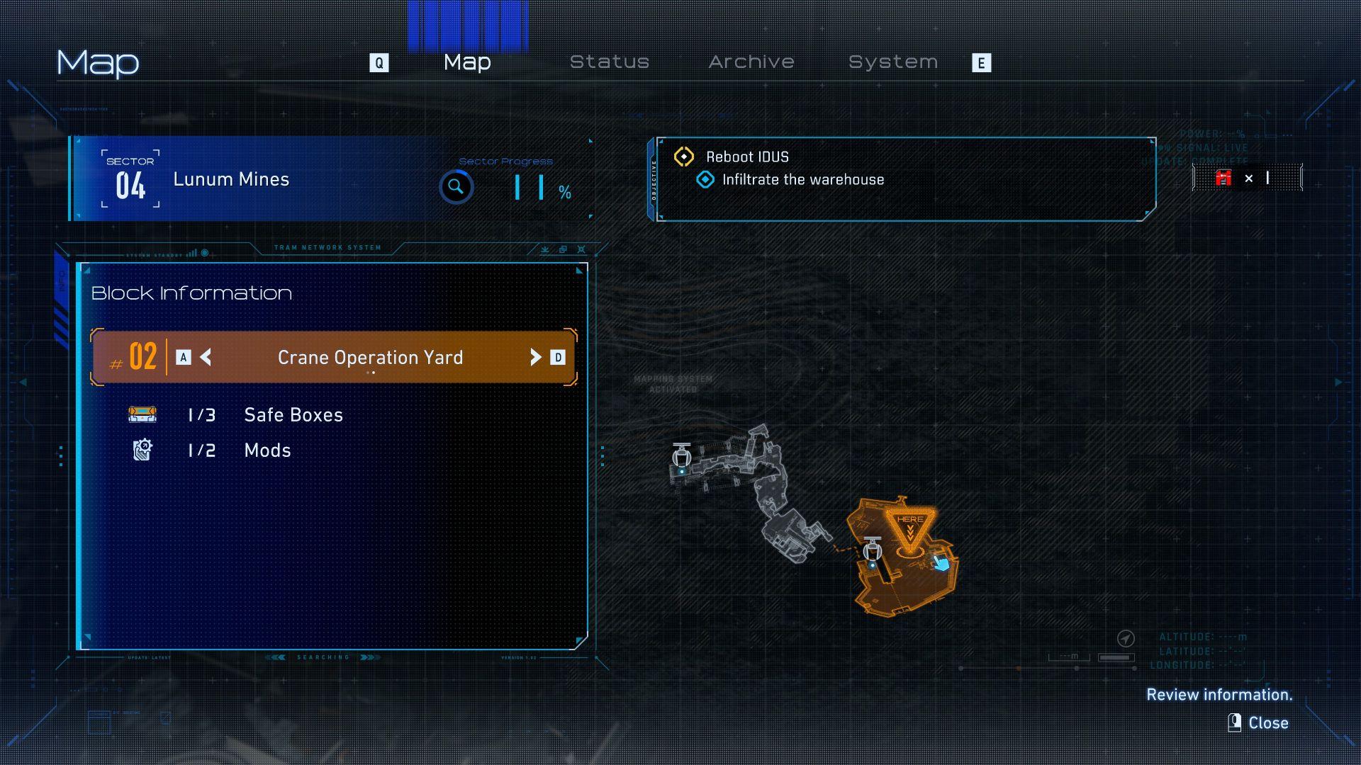 人機迷網 PRAGMATA 迷你阿艙 #10 吊車操作場 地圖位置