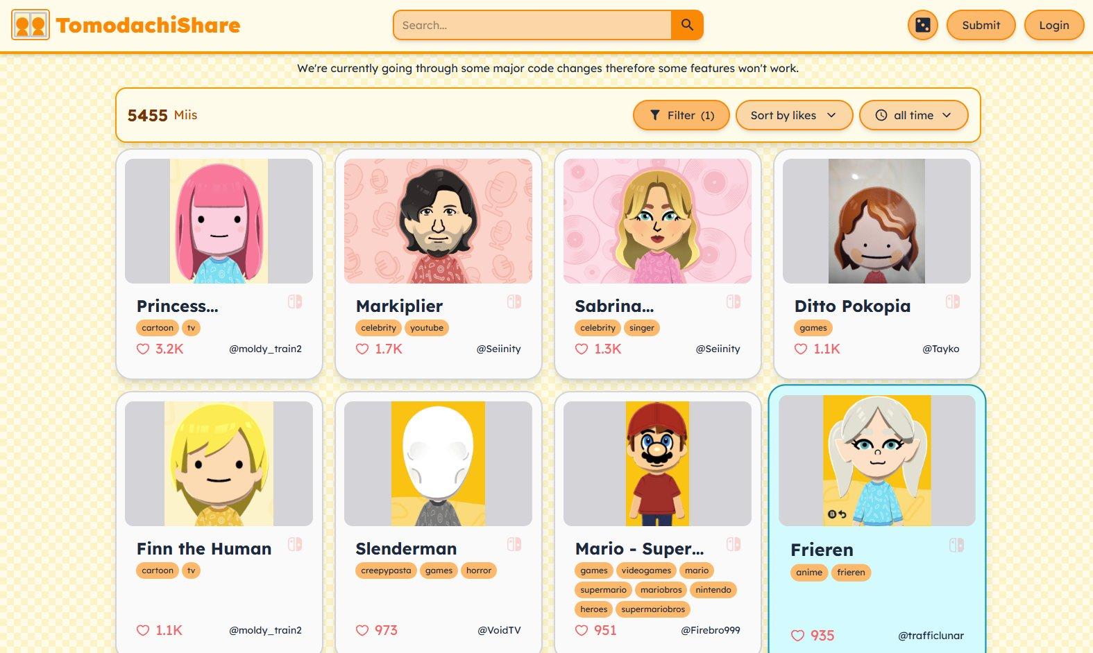 TomodachiShare Filter 篩選結果