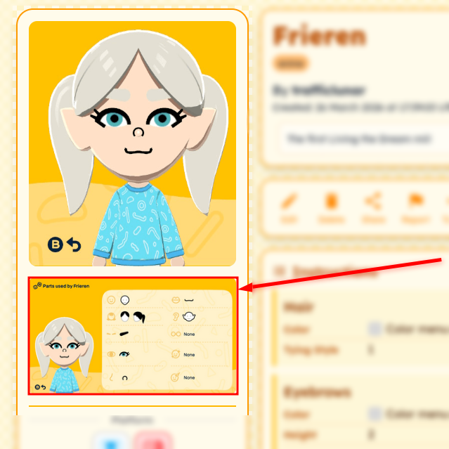 TomodachiShare 頁面對照部位圖教學