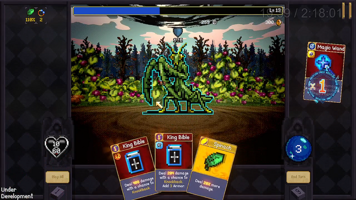 吸血鬼爬行者戰鬥畫面——回合制卡牌對戰