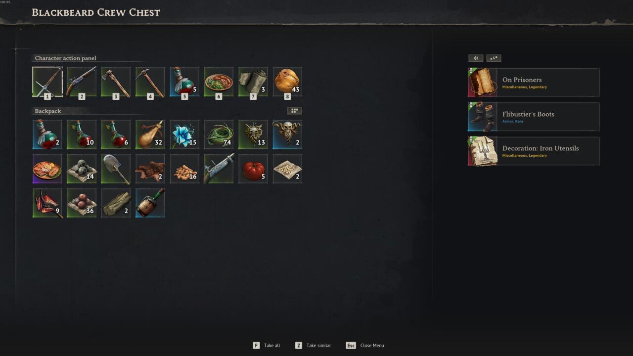 風啟之旅-庫存介面-製作材料與裝備欄位