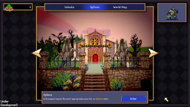 吸血鬼爬行者村莊——墓地選項場景