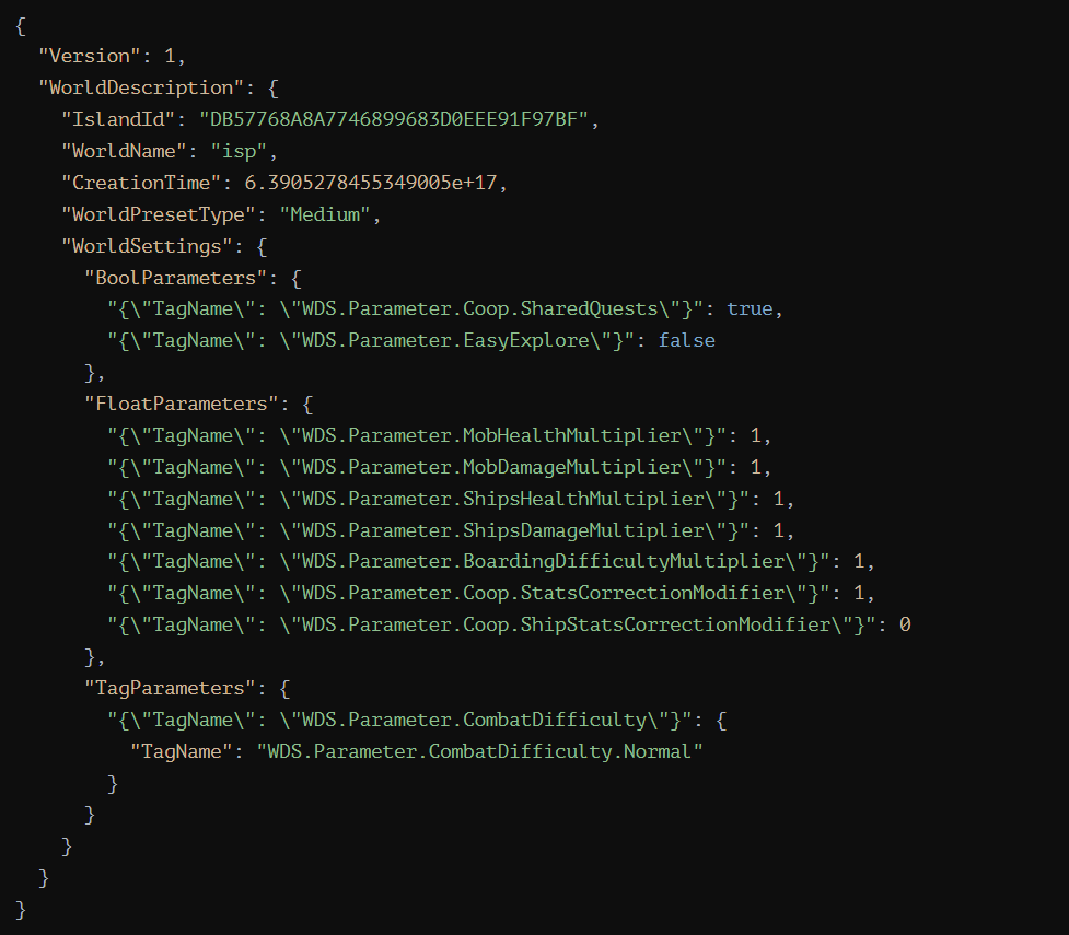 難度參數配置範例