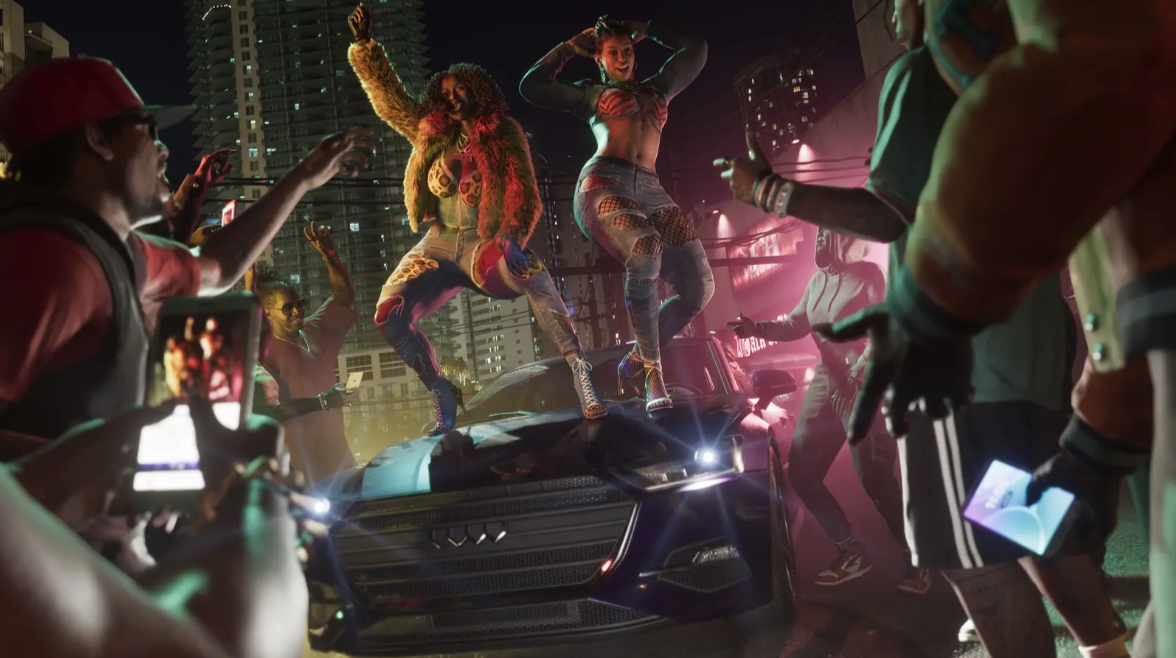 GTA6-副城-正港迪梅茲街頭派對夜間場景