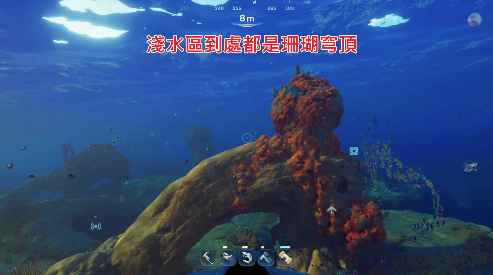 Subnautica2-淺水起始區-珊瑚穹頂廣泛分布
