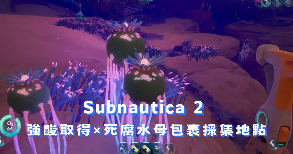 Subnautica 2 強酸取得方法：死腐水母包裹採集地點完整攻略