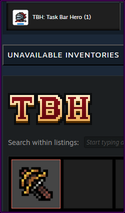 TBH塔斯克巴英雄-Steam物品庫頁面-市集待售裝備