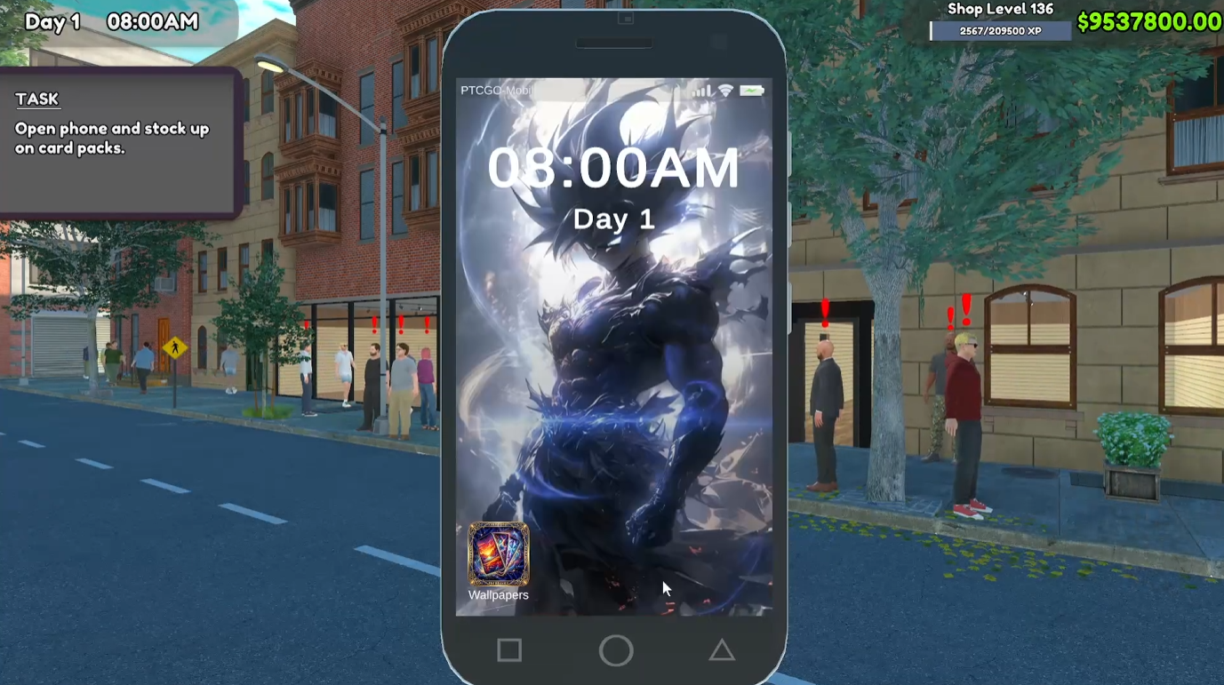 TCG Card Shop Simulator 遊戲內 Phone Overhaul MOD 智慧型手機桌布外觀