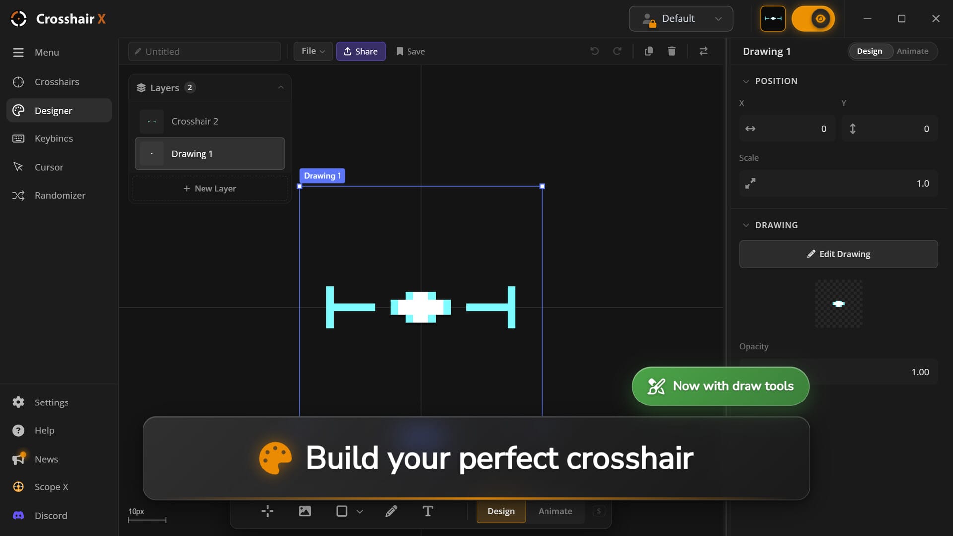 Crosshair X-設計器-圖層編輯準星介面