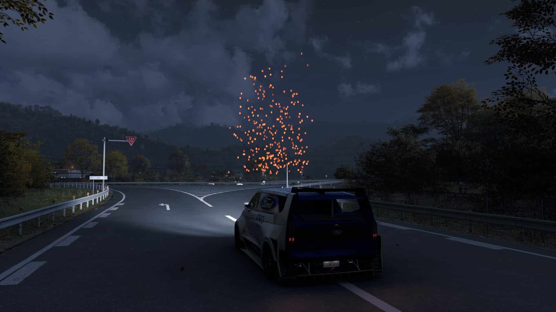 FH6-秋夜島野山天燈升空實景拍攝任務