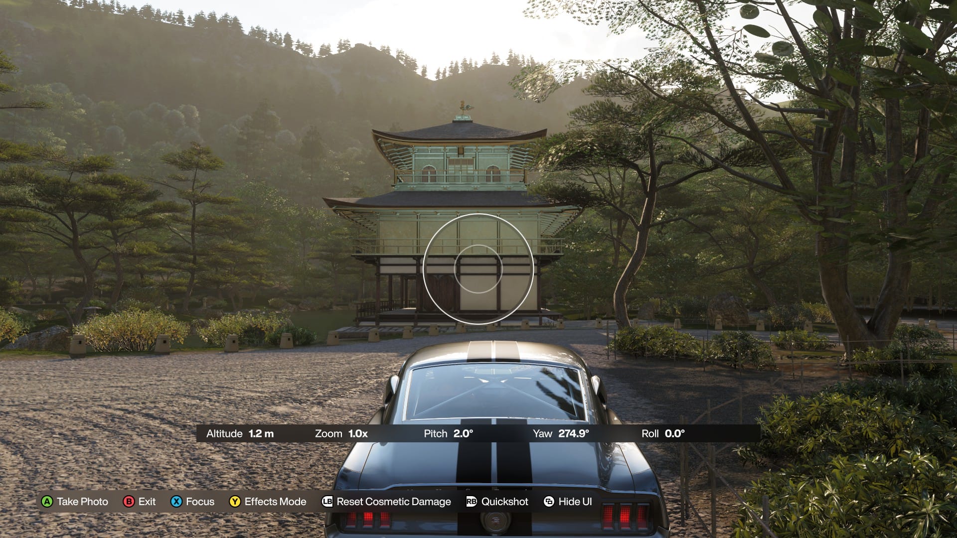 FH6-金閣寺拍攝實景-霧中金色樓閣佛教建築