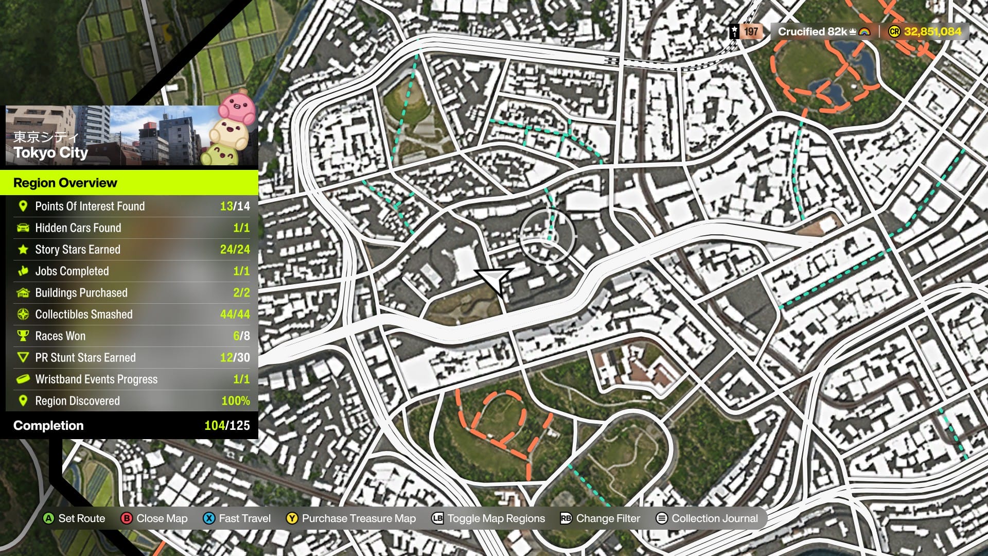 FH6-Tokyo City東京市地圖-東京鐵塔位置