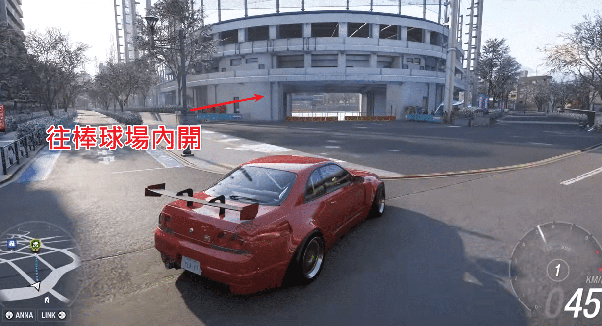 FH6-江戶川棒球場-入口位置示意
