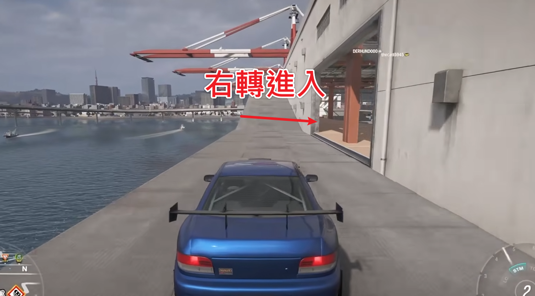 極限競速地平線6-東京港-右轉進入倉庫入口