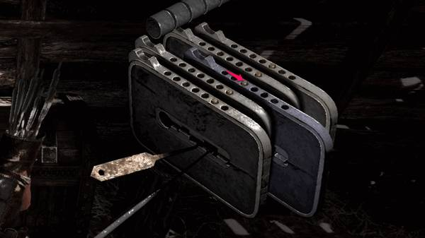 Gothic 1 Remake 開鎖步驟7，第5片撥板向左移動6次