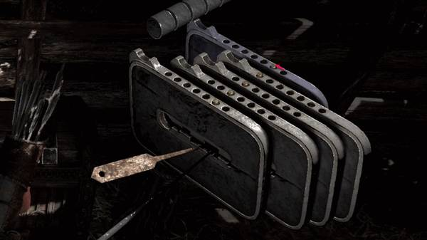 Gothic 1 Remake 斯卡蒂寶箱5片金屬撥板初始位置